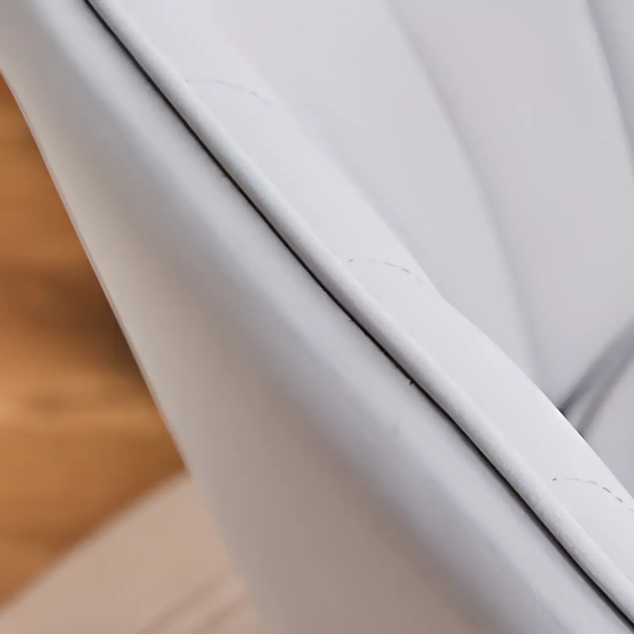 Sleek Grey Leather Swivel Office Chair Image - 10