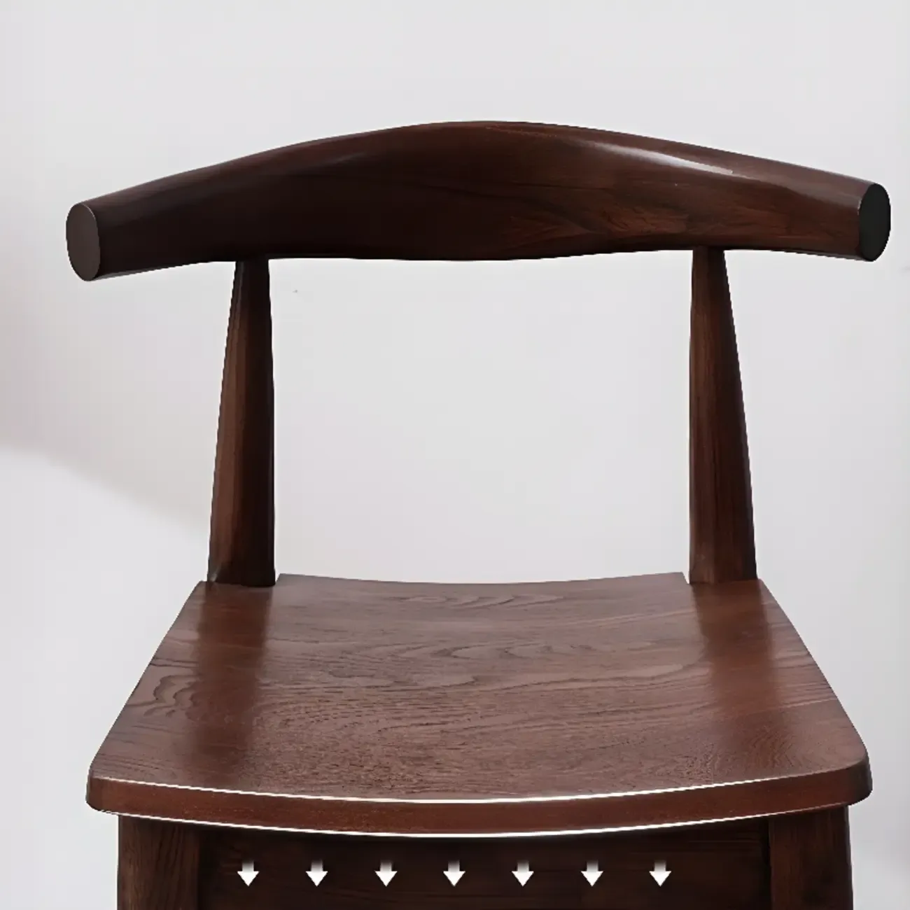 Rustic Wooden Bar Stool with Ergonomic Design Image - 9