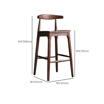 Rustic Wooden Bar Stool with Ergonomic Design Image - 13