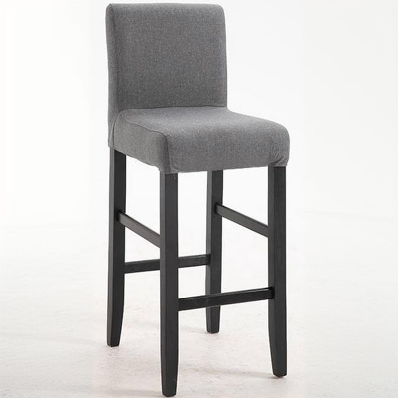 Traditional Wood Leather Upholstered Bar Height Stool | homeyfad