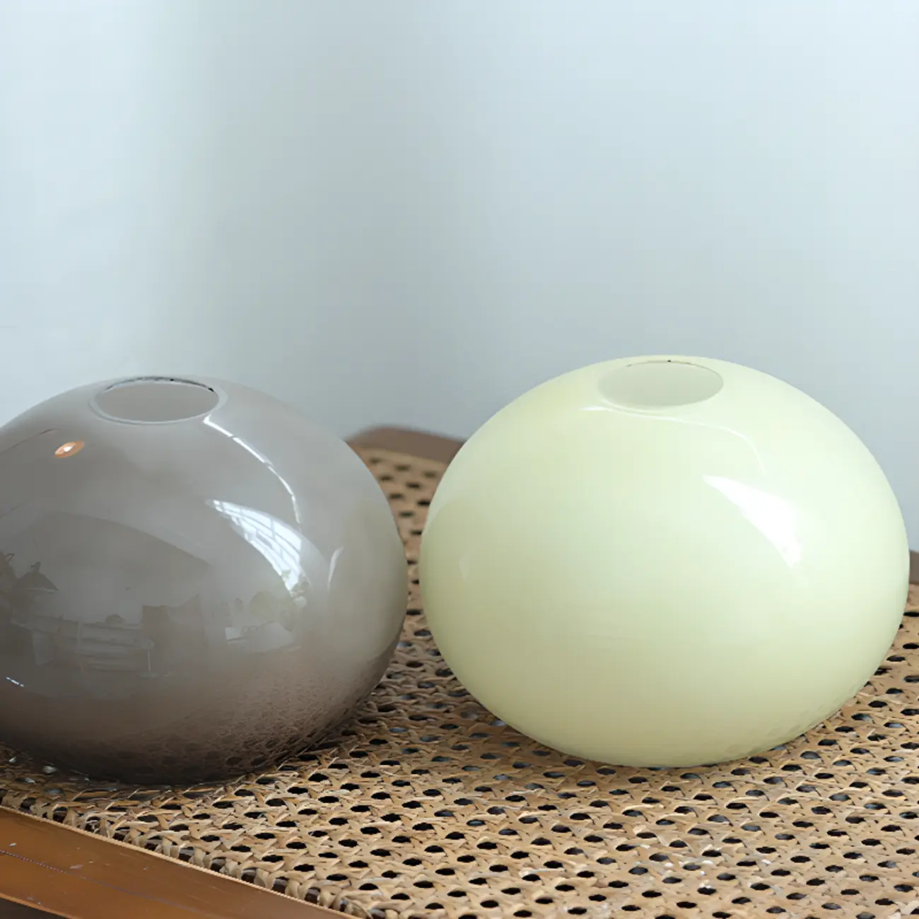 Vintage Brown Drum Shape Milk Glass Indoor Wall Sconce | homeyfad