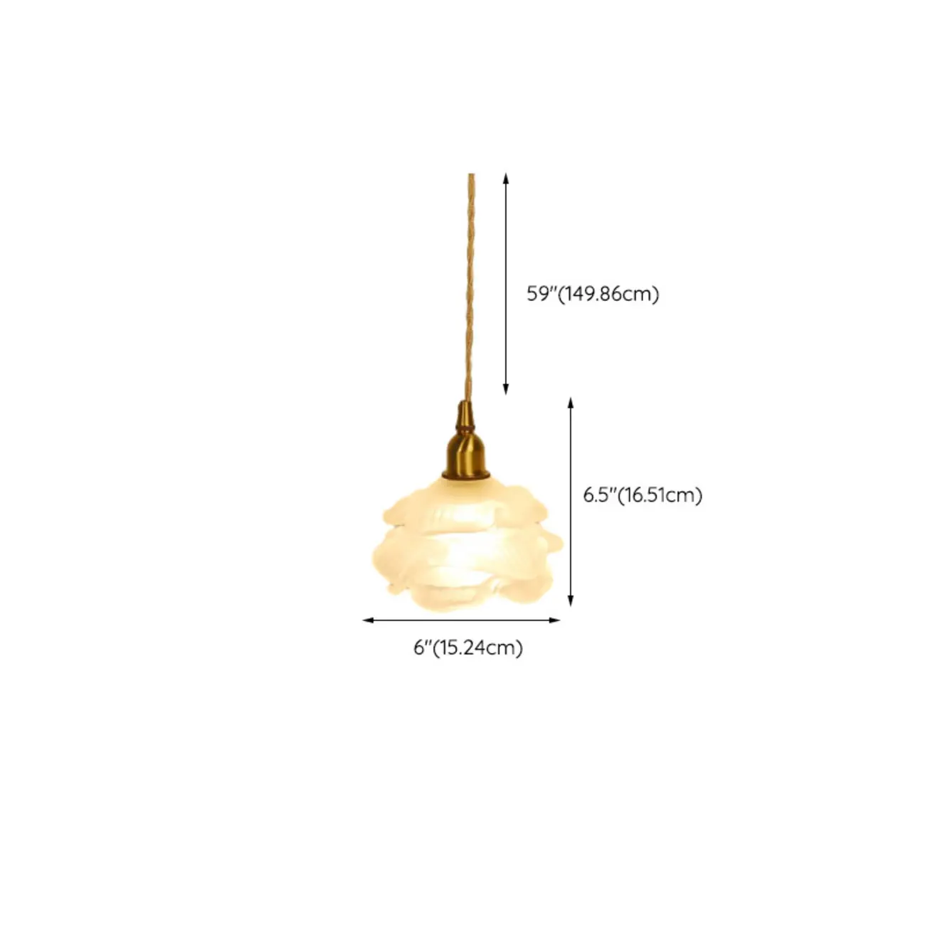 Elegant Glass Flower Kitchen Pendant Lighting Height Adjustable #size | homeyfad