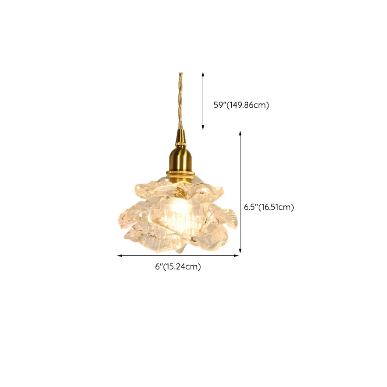 Elegant Glass Flower Kitchen Pendant Lighting Height Adjustable Image - 12 | homeyfad