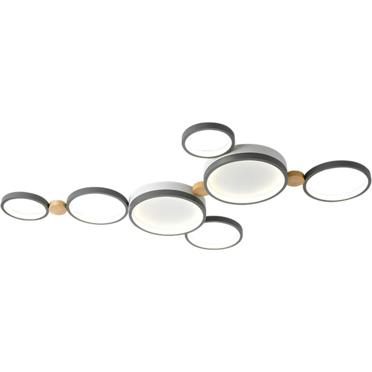 Creative Acrylic Circle LED Flush Ceiling Light in 6 Lights Image - 5 | homeyfad