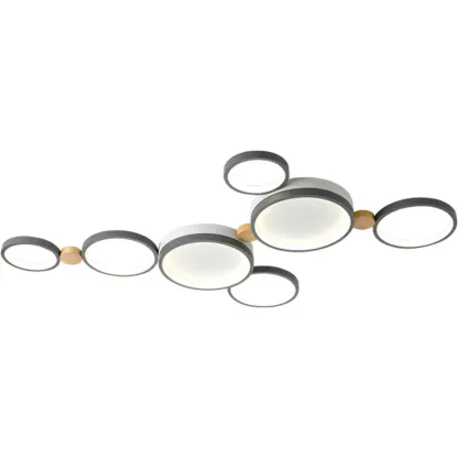 Creative Acrylic Circle LED Flush Ceiling Light in 6 Lights Image - 5