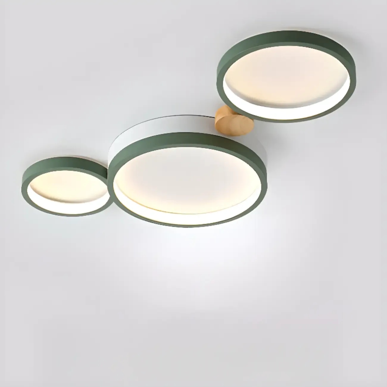 Creative Acrylic Circle LED Flush Ceiling Light in 6 Lights Image - 6