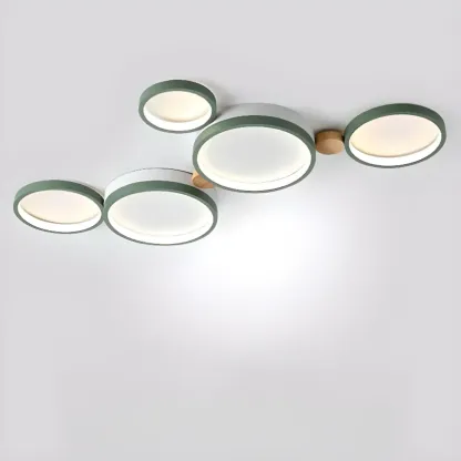 Creative Acrylic Circle LED Flush Ceiling Light in 6 Lights Image - 8
