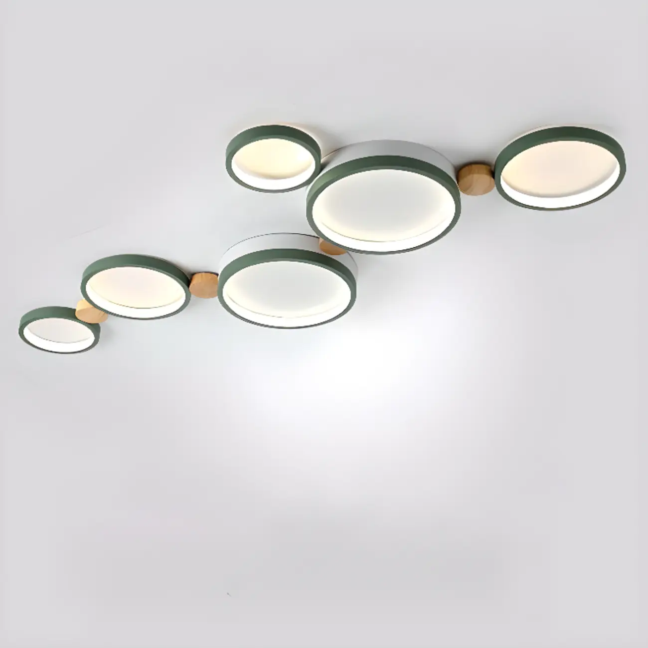 Creative Acrylic Circle LED Flush Ceiling Light in 6 Lights Image - 9 | homeyfad