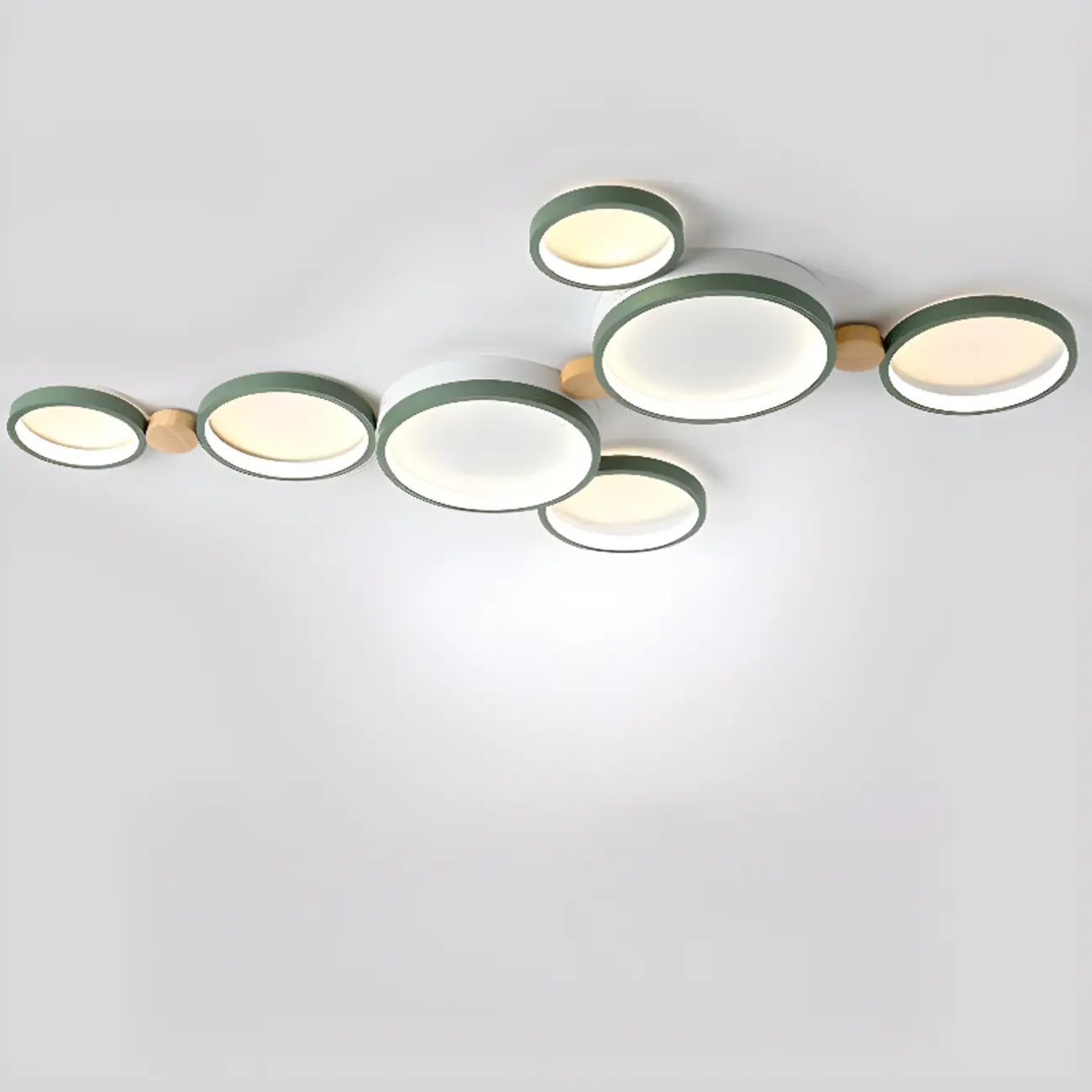 Creative Acrylic Circle LED Flush Ceiling Light in 6 Lights Image - 10 | homeyfad