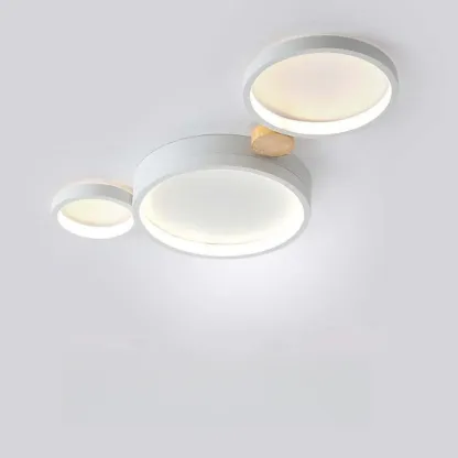 Creative Acrylic Circle LED Flush Ceiling Light in 6 Lights Image - 11