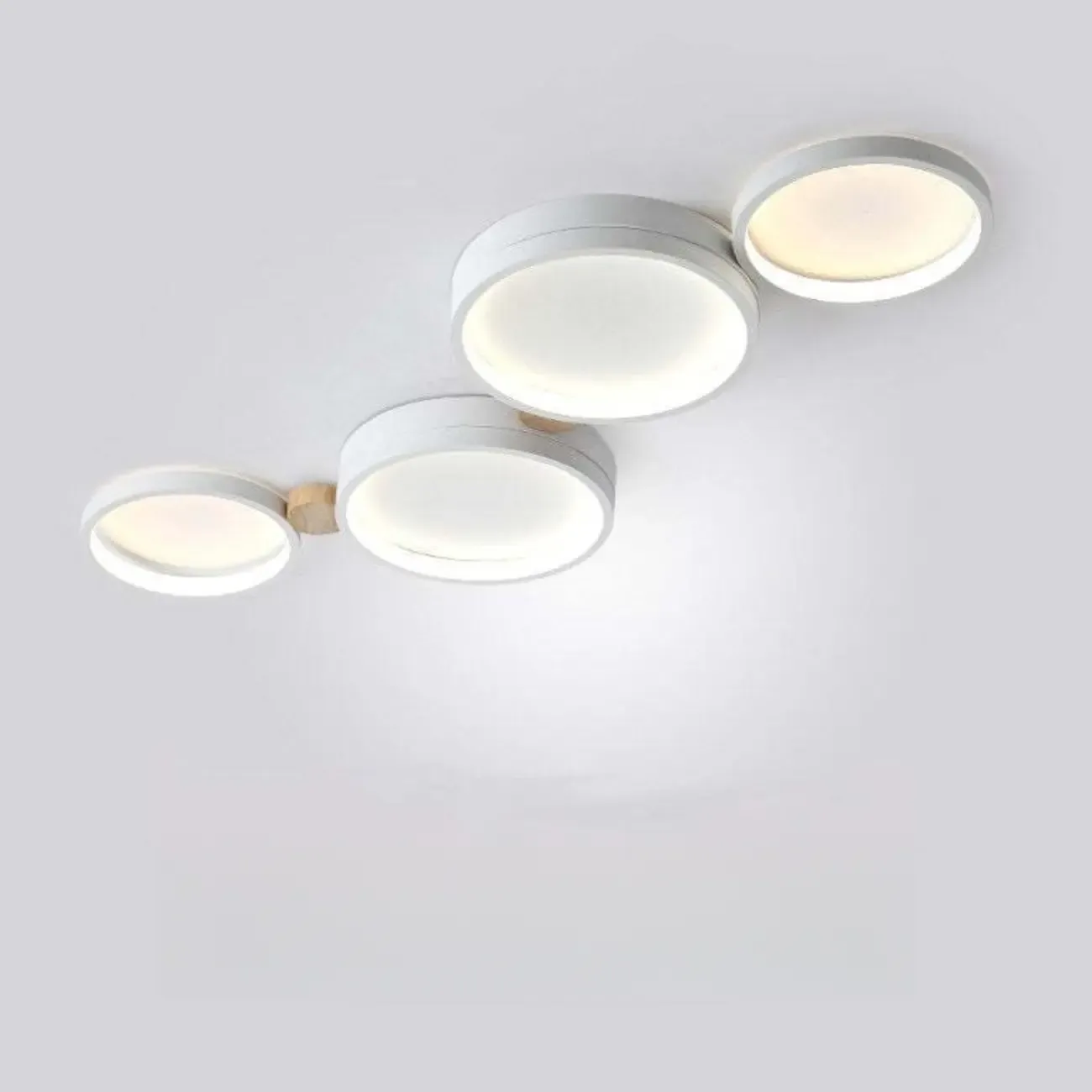 Creative Acrylic Circle LED Flush Ceiling Light in 6 Lights Image - 12