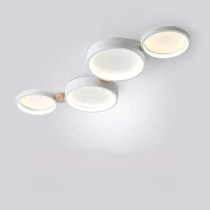 Creative Acrylic Circle LED Flush Ceiling Light in 6 Lights Image - 12