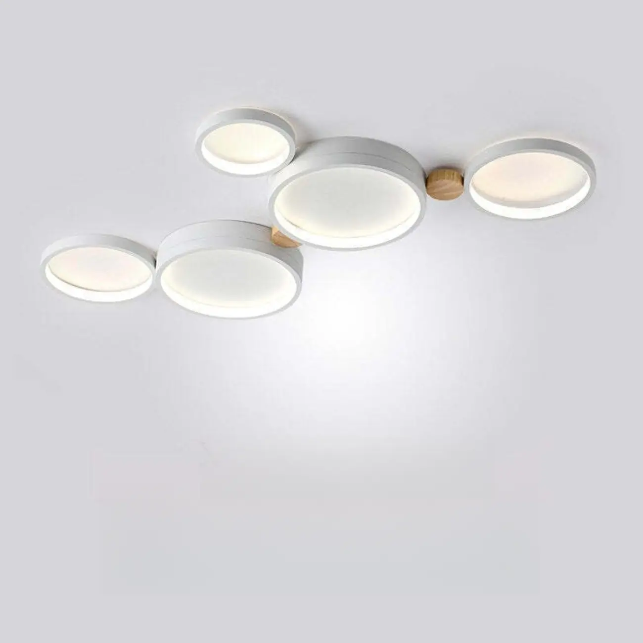 Creative Acrylic Circle LED Flush Ceiling Light in 6 Lights Image - 13 | homeyfad