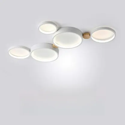 Creative Acrylic Circle LED Flush Ceiling Light in 6 Lights Image - 13