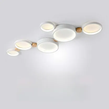 Creative Acrylic Circle LED Flush Ceiling Light in 6 Lights Image - 14
