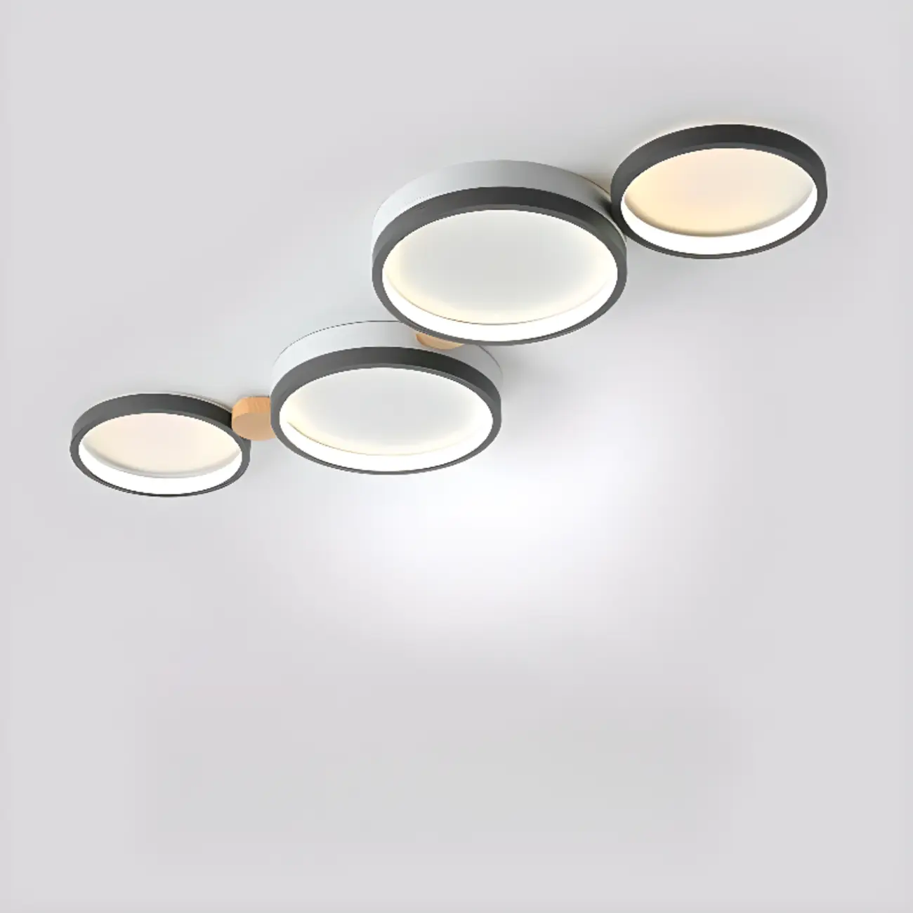 Creative Acrylic Circle LED Flush Ceiling Light in 6 Lights Image - 17 | homeyfad