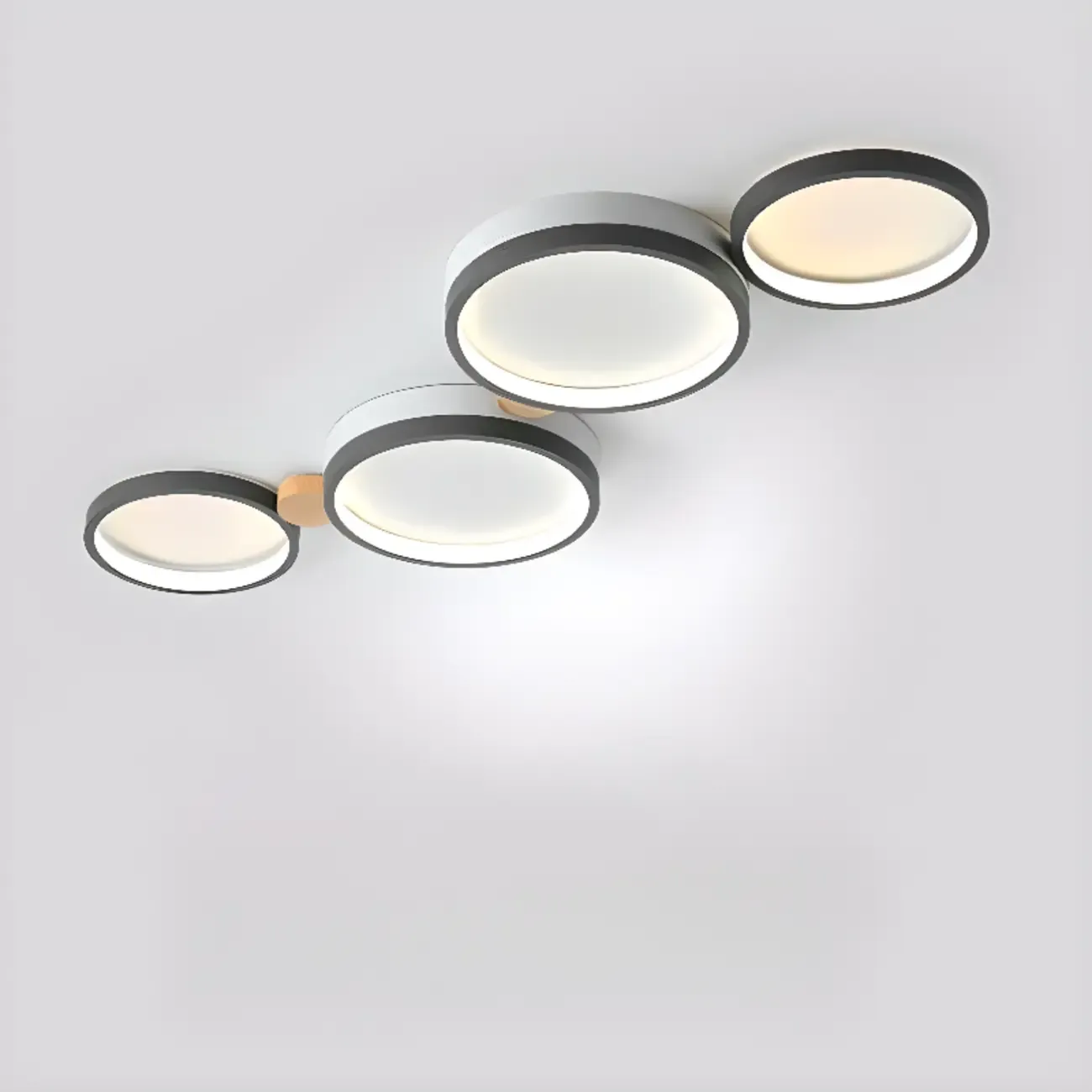 Creative Acrylic Circle LED Flush Ceiling Light in 6 Lights Image - 17