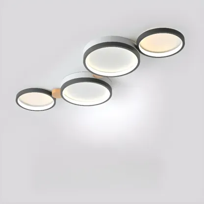 Creative Acrylic Circle LED Flush Ceiling Light in 6 Lights Image - 17