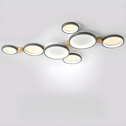 Creative Acrylic Circle LED Flush Ceiling Light in 6 Lights Image - 20