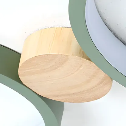 Creative Acrylic Circle LED Flush Ceiling Light in 6 Lights Image - 21