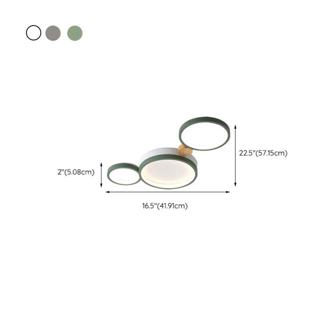 Creative Acrylic Circle LED Flush Ceiling Light in 6 Lights #size | homeyfad