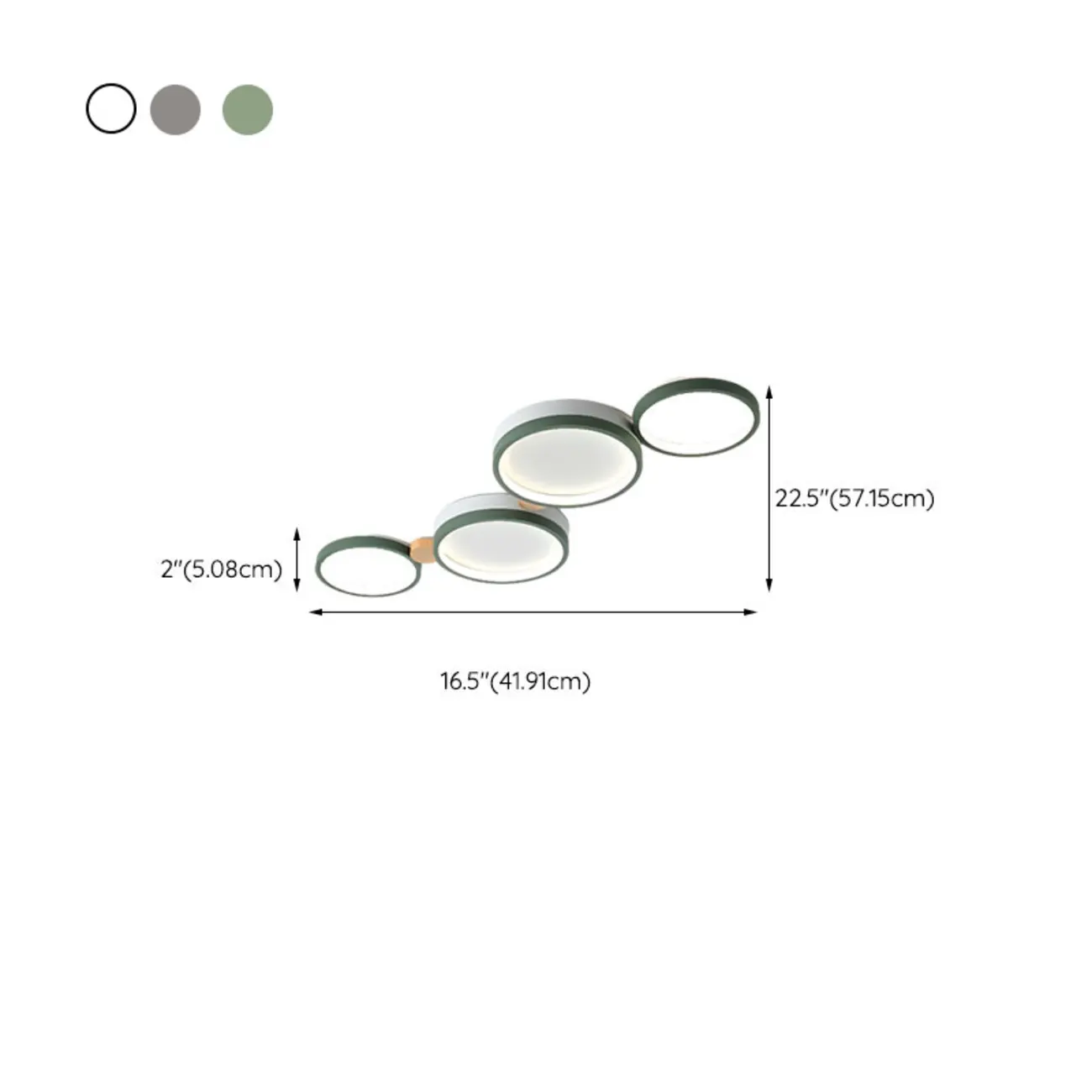 Creative Acrylic Circle LED Flush Ceiling Light in 6 Lights Image - 24 | homeyfad