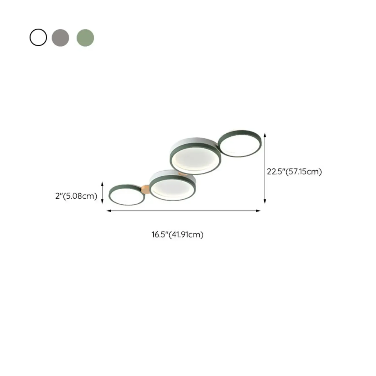 Creative Acrylic Circle LED Flush Ceiling Light in 6 Lights Image - 24