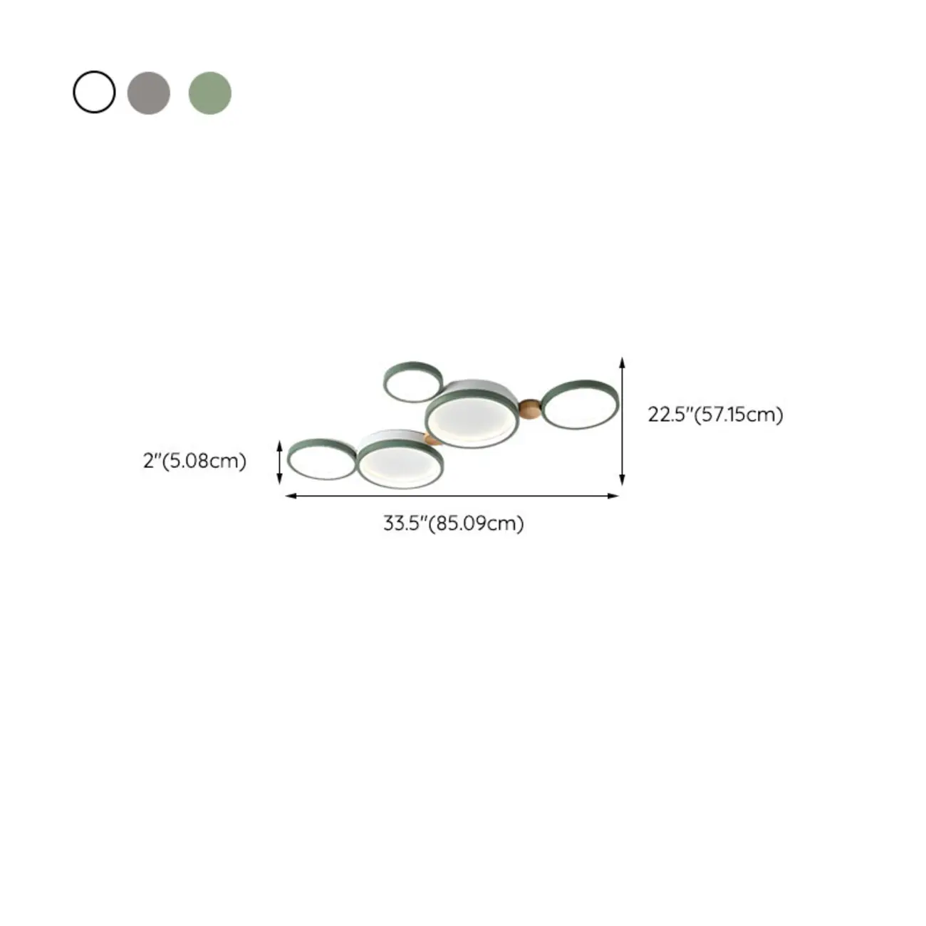 Creative Acrylic Circle LED Flush Ceiling Light in 6 Lights Image - 25 | homeyfad