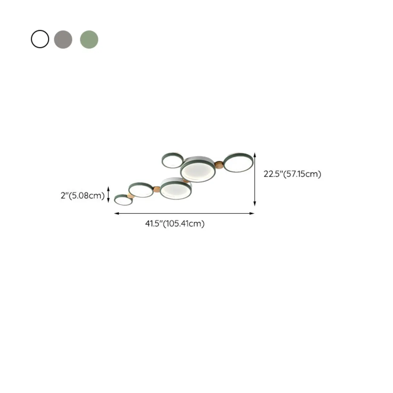 Creative Acrylic Circle LED Flush Ceiling Light in 6 Lights Image - 26 | homeyfad