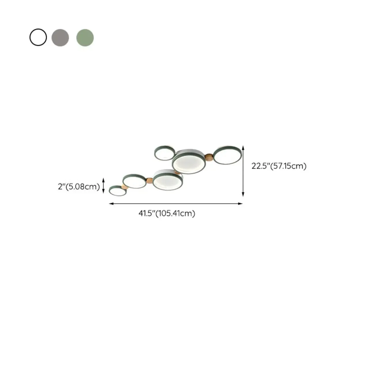 Creative Acrylic Circle LED Flush Ceiling Light in 6 Lights Image - 26