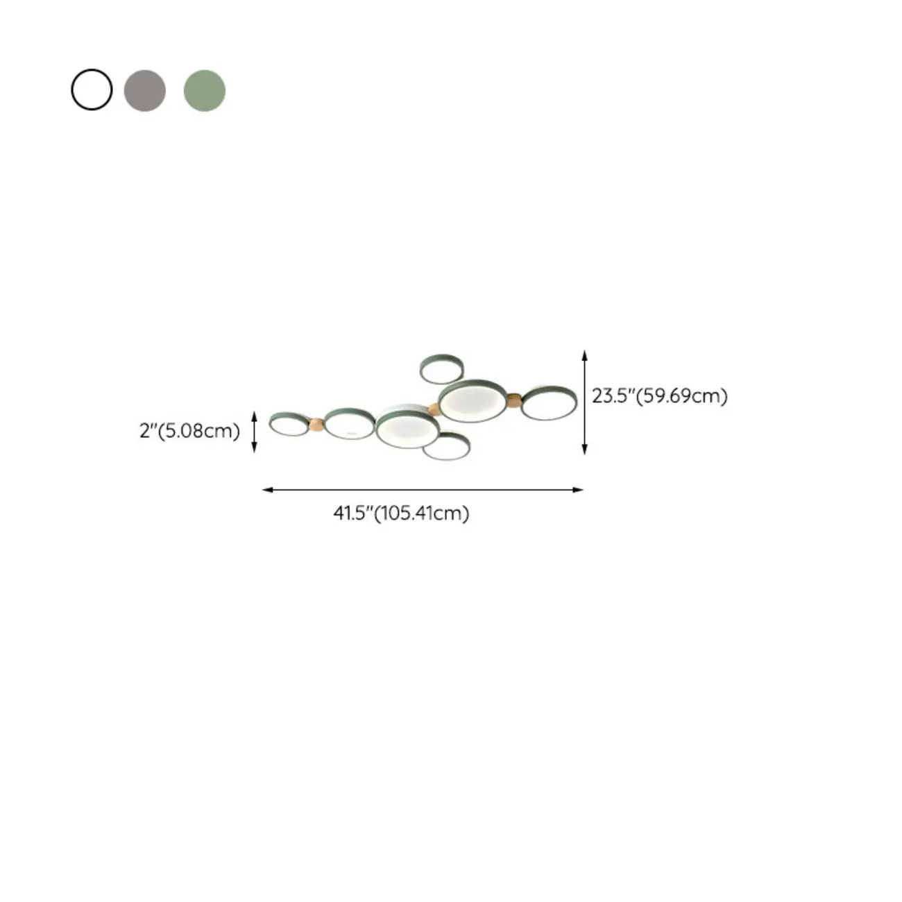 Creative Acrylic Circle LED Flush Ceiling Light in 6 Lights Image - 27 | homeyfad