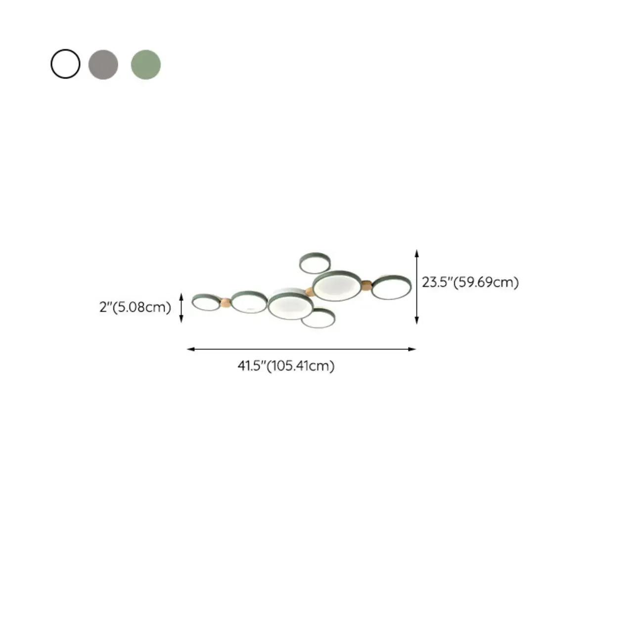 Creative Acrylic Circle LED Flush Ceiling Light in 6 Lights Image - 27