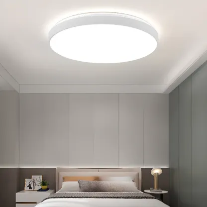 Stylish Circular Acrylic Flush Ceiling Light in Multi Dimming Image - 5