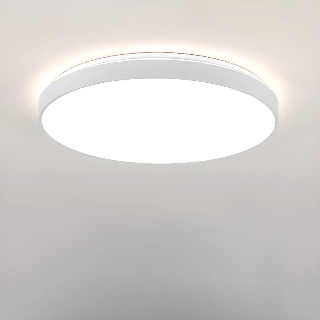 Stylish Circular Acrylic Flush Ceiling Light in Multi Dimming Image - 7