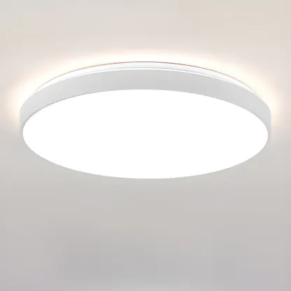 Stylish Circular Acrylic Flush Ceiling Light in Multi Dimming Image - 8