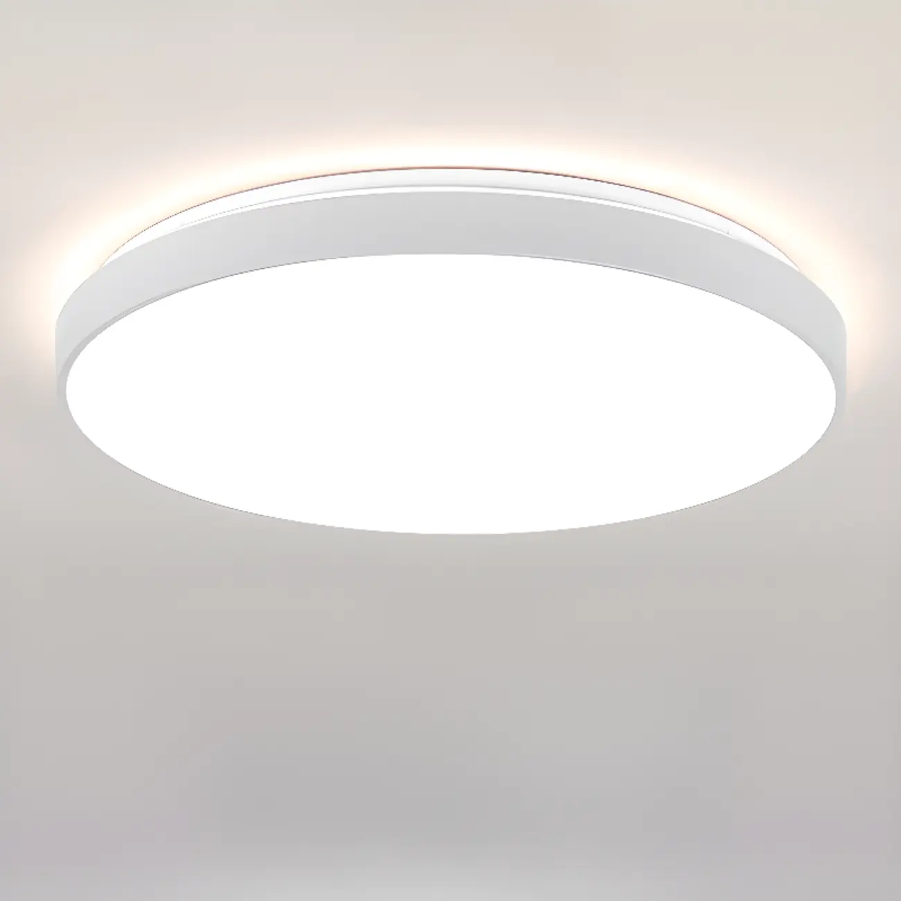 Stylish Circular Acrylic Flush Ceiling Light in Multi Dimming Image - 9 | homeyfad