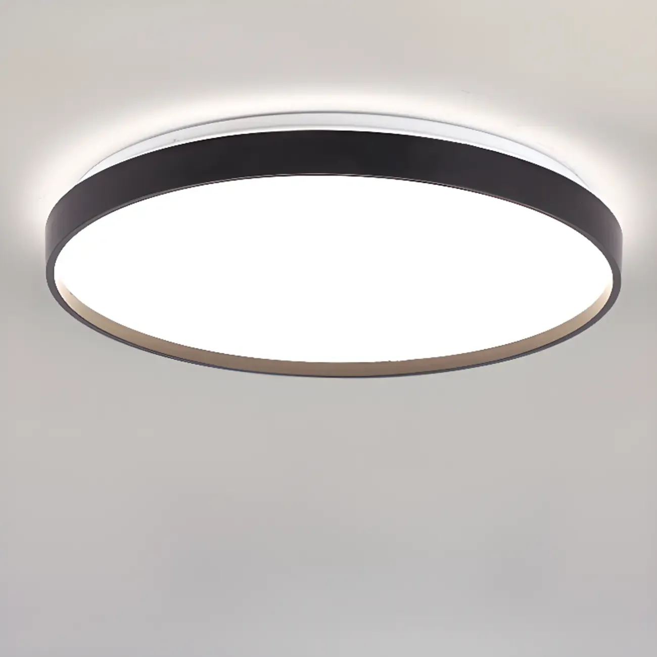 Stylish Circular Acrylic Flush Ceiling Light in Multi Dimming Image - 1