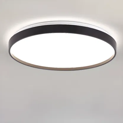 Stylish Circular Acrylic Flush Ceiling Light in Multi Dimming Image - 1