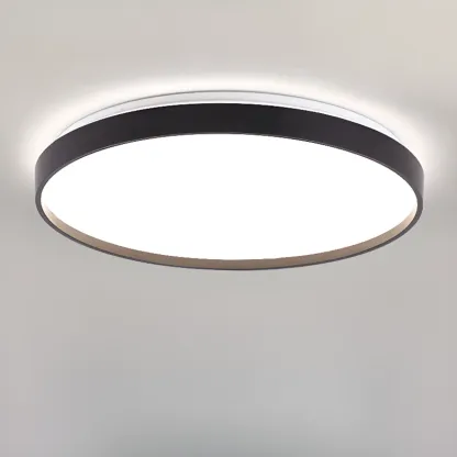 Stylish Circular Acrylic Flush Ceiling Light in Multi Dimming Image - 11