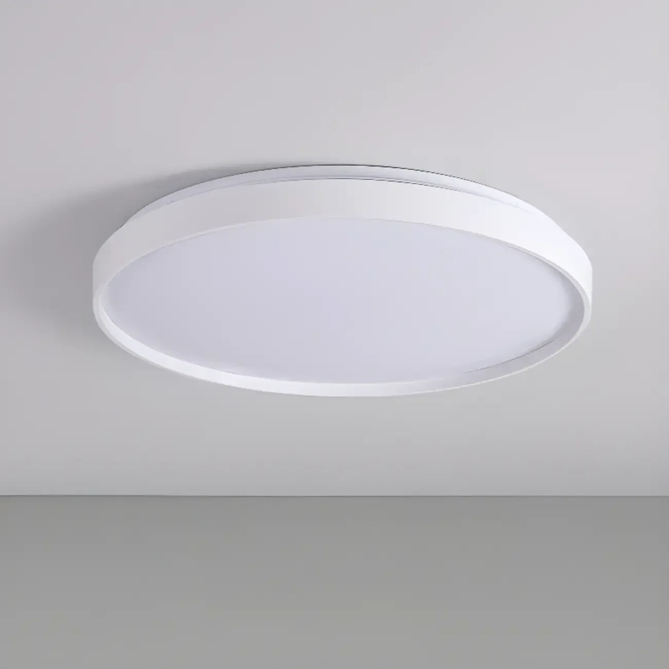 Stylish Circular Acrylic Flush Ceiling Light in Multi Dimming Image - 3