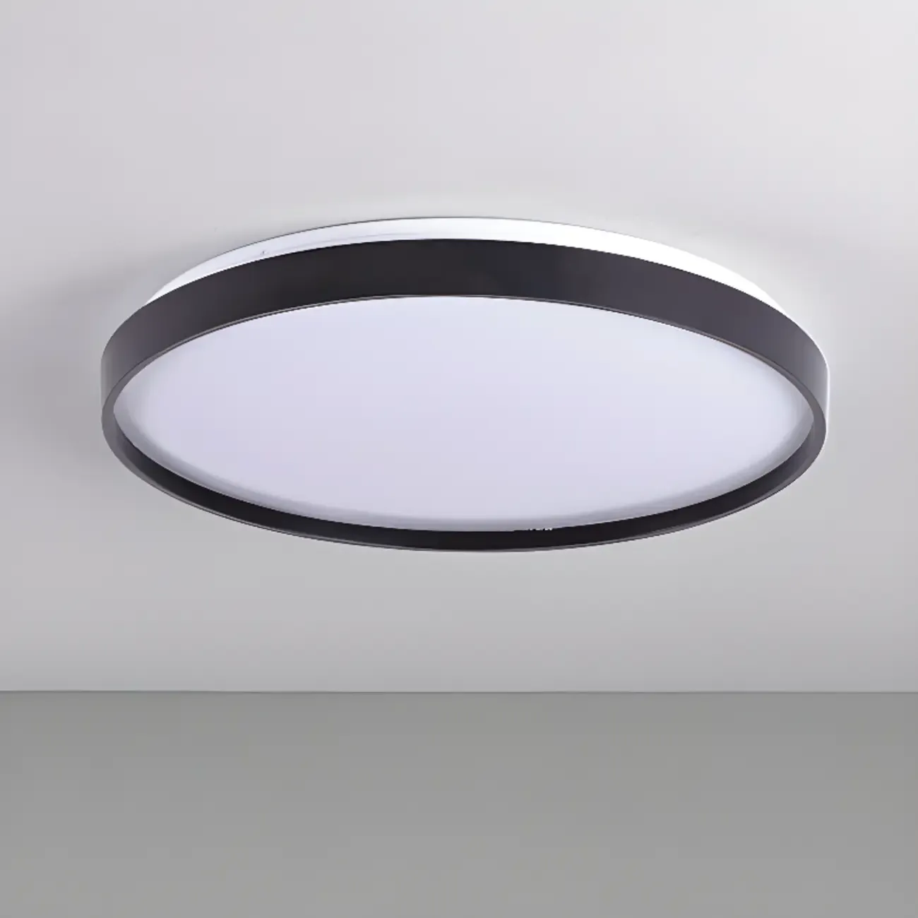 Stylish Circular Acrylic Flush Ceiling Light in Multi Dimming Image - 12