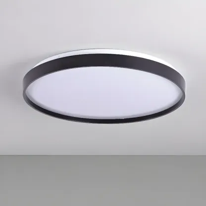 Stylish Circular Acrylic Flush Ceiling Light in Multi Dimming Image - 12