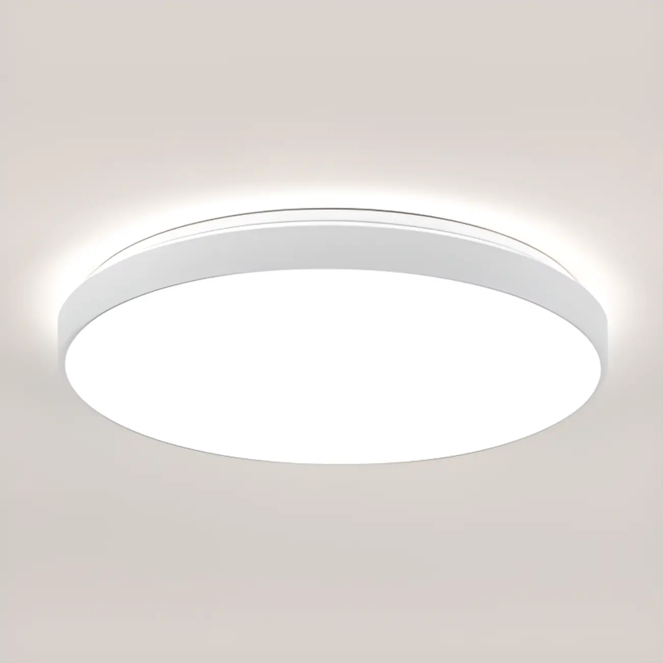 Stylish Circular Acrylic Flush Ceiling Light in Multi Dimming Image - 13 | homeyfad