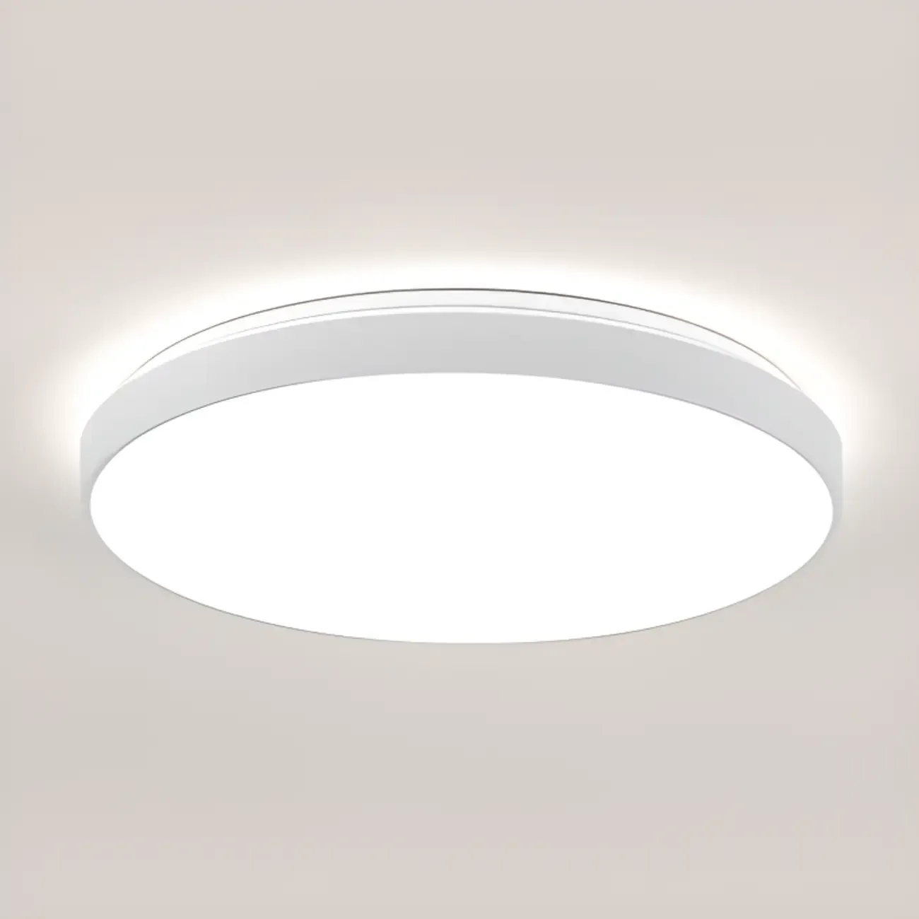 Stylish Circular Acrylic Flush Ceiling Light in Multi Dimming Image - 13