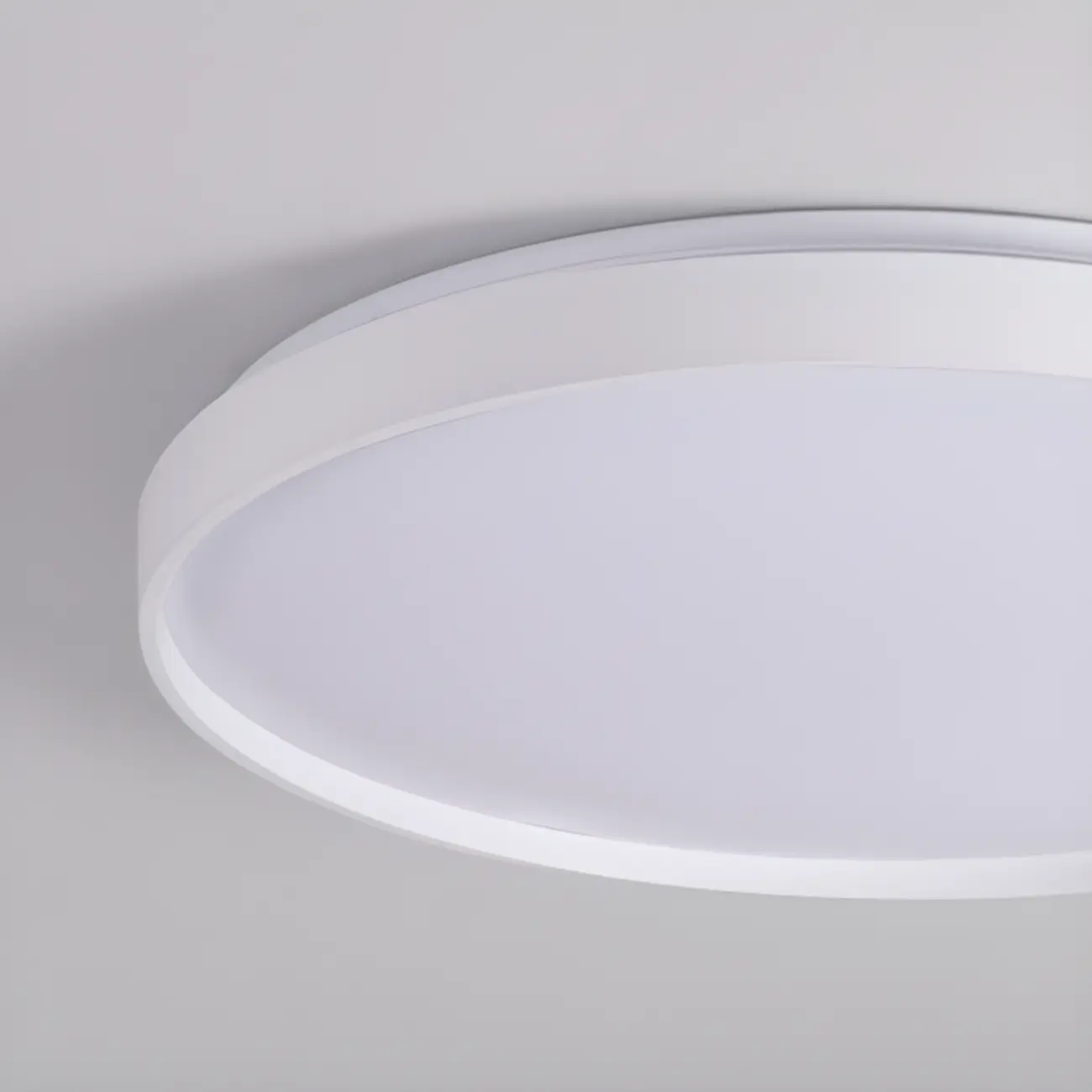 Stylish Circular Acrylic Flush Ceiling Light in Multi Dimming Image - 15 | homeyfad
