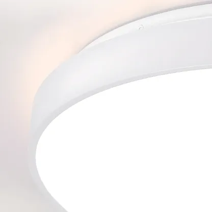 Stylish Circular Acrylic Flush Ceiling Light in Multi Dimming Image - 16