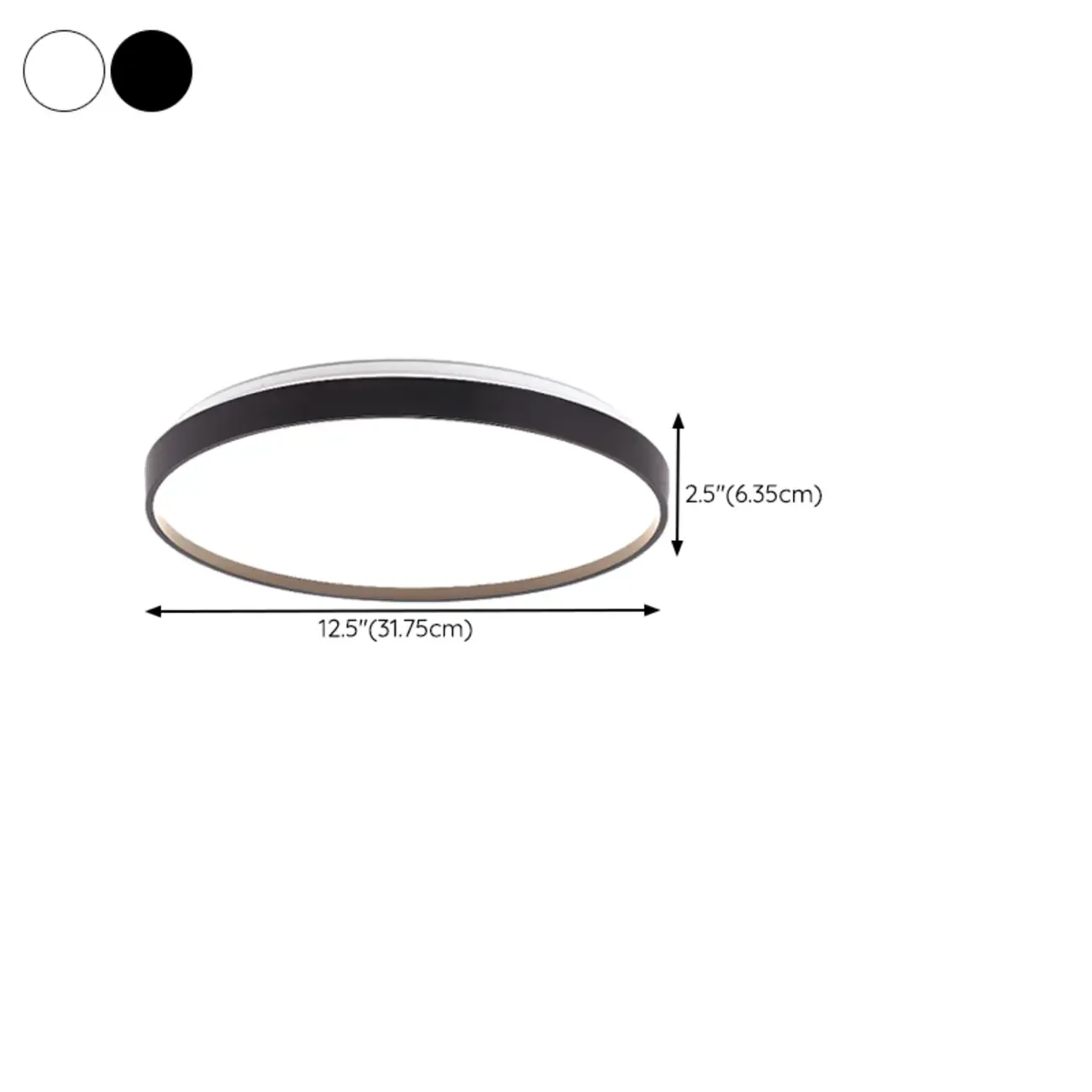 Stylish Circular Acrylic Flush Ceiling Light in Multi Dimming #size