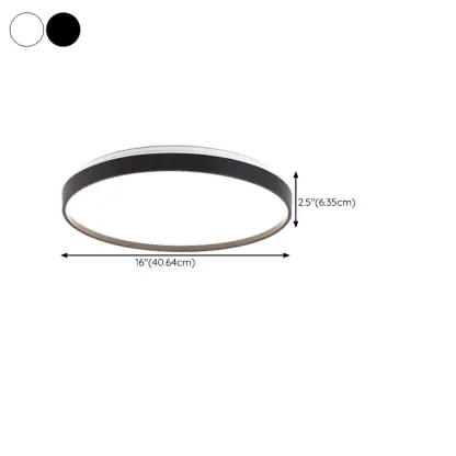 Stylish Circular Acrylic Flush Ceiling Light in Multi Dimming Image - 19