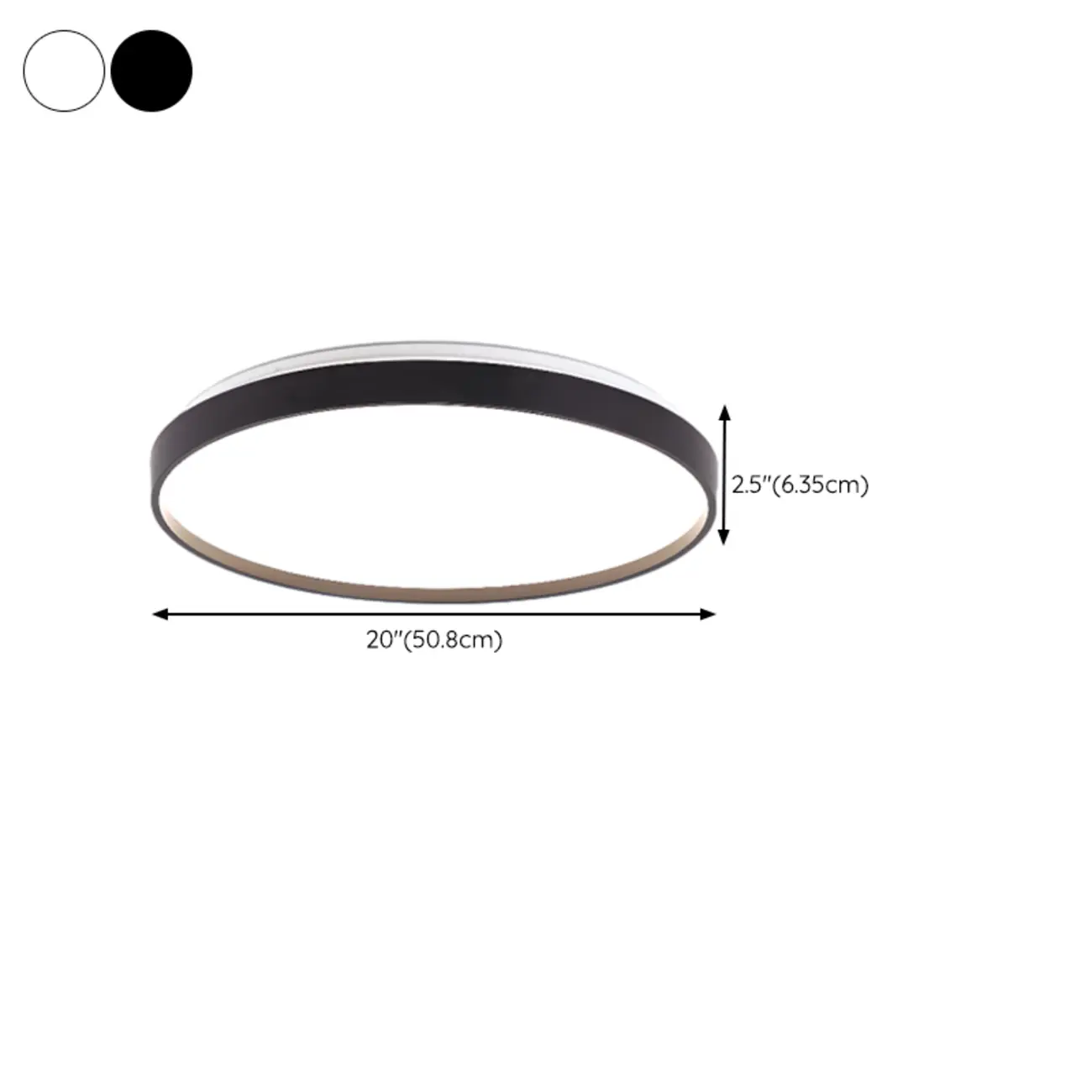 Stylish Circular Acrylic Flush Ceiling Light in Multi Dimming Image - 20 | homeyfad