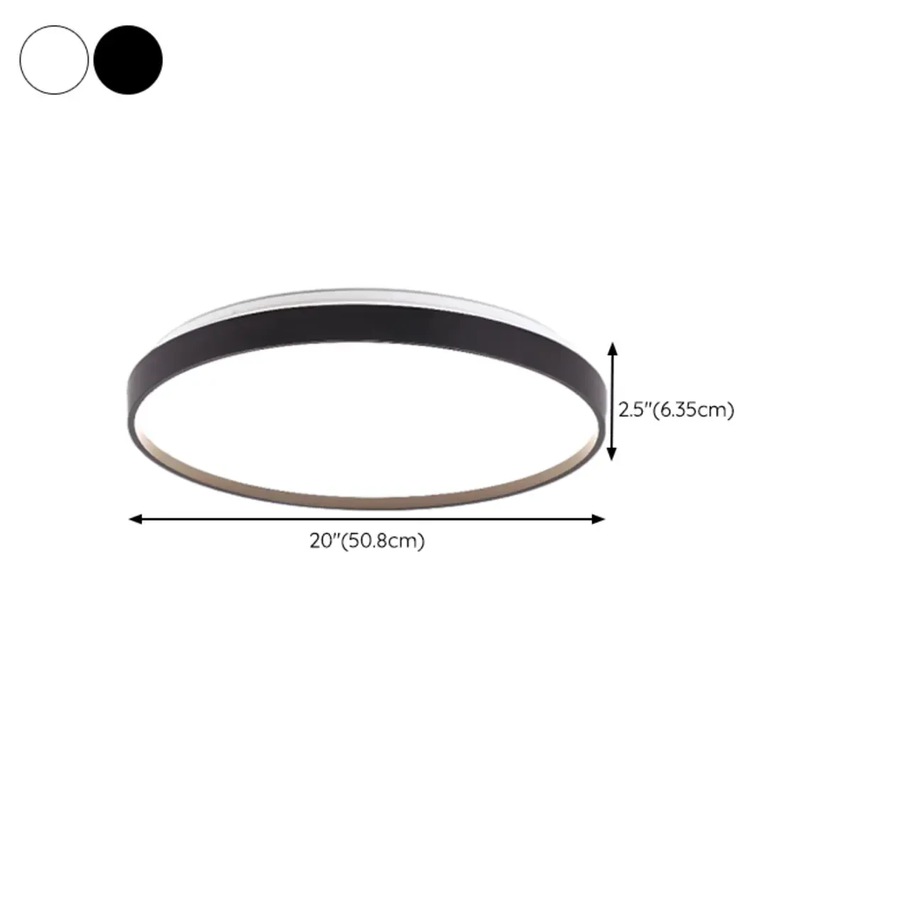 Stylish Circular Acrylic Flush Ceiling Light in Multi Dimming Image - 20